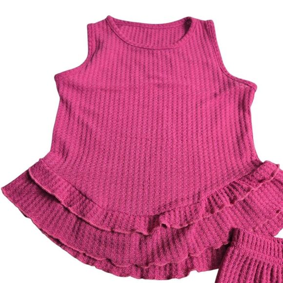 Pink tanktop shorts Matching outfit 130 6/7 - Picture 3 of 5